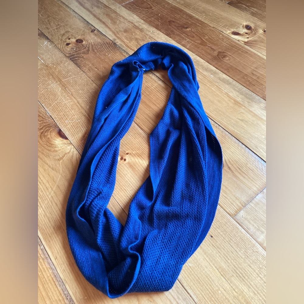 Navy Waffle infinity scarf.